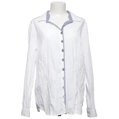 Shirt (Wit, Blauw) van Alphorn Katoen, Polyester