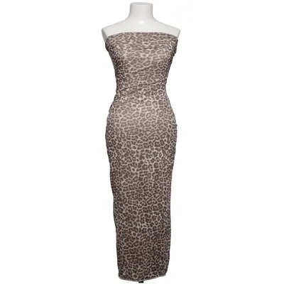 Robe longue (Marron, Beige) de FB Sister Élasthane, Polyester