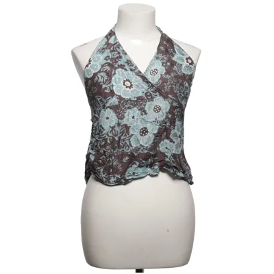 Haltertop (Blauw, Bruin) van Couleurs d' été Zijde