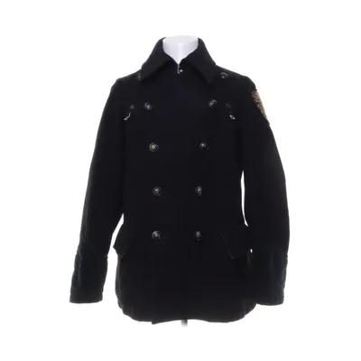 Pea coat (Black) from Rag Recycle Cotton, Nylon, Polyester, Wool