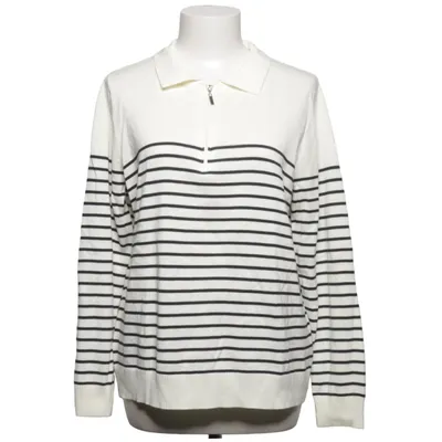 Sweater (Hvid, Sort) fra Denim & Co Akryl, Bomuld