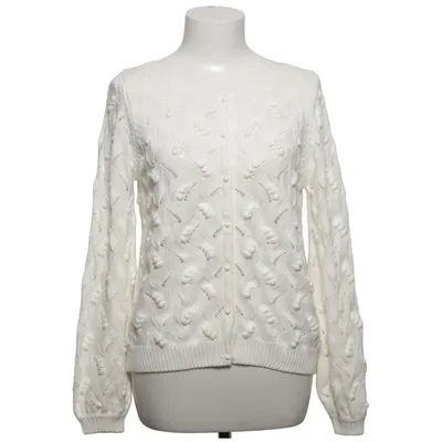 Strickjacke (Weiß) von La Maille Sézane Acetat, Bio-Baumwolle