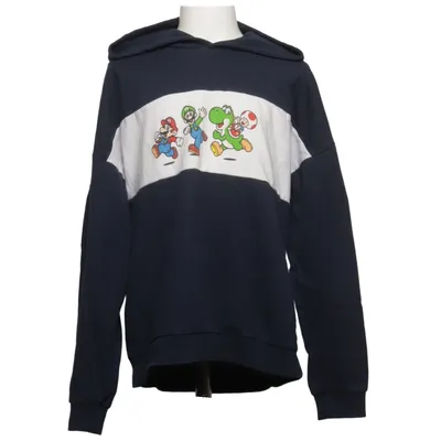 Hættetrøje (Blå, Hvid, Flerfarvet) fra Super Mario Bomuld, Polyester