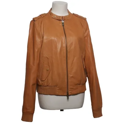 Leren jack (Bruin) van Rachel Zoe Elastaan, Leer, Polyester