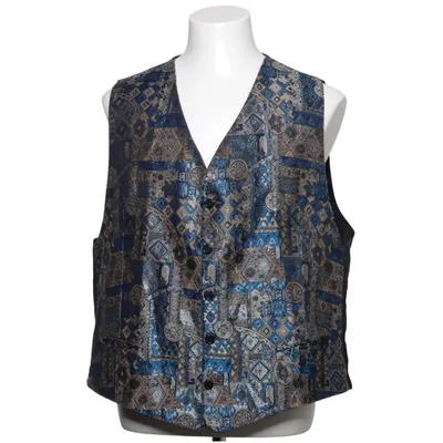 Kostuumgilet (Blauw, Beige, Meerkleurig) Acetaat, Polyester, Viscose