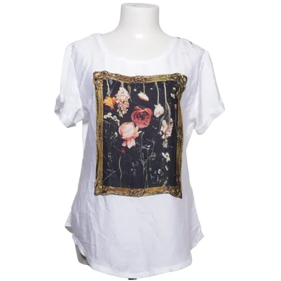 T-shirt (White, Multicolored) from Rich & Royal Cotton, Polyester