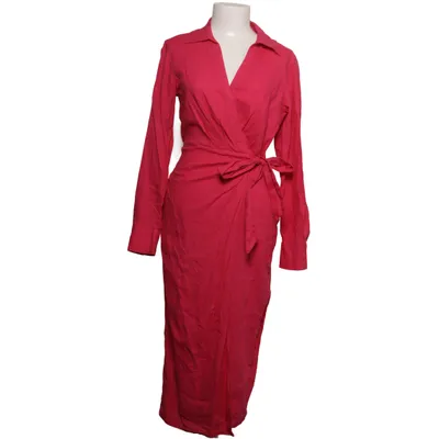 Slå-om-kjole (Pink) fra Mango Linned, Viscose