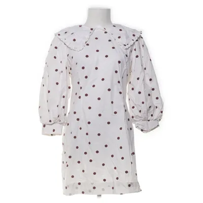 Klänning (Vit, Brun) från Ganni Bomull