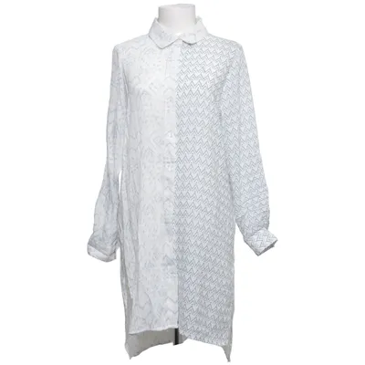 Shirt dress (White, Blue) from Horse Life Polyester, Viscose