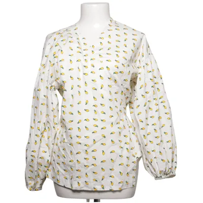 Wickelbluse (Weiß, Gelb, Grün) von Sabina Sommer