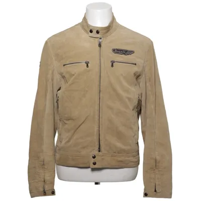 Leather jacket (Beige) from Ducati Cotton, Leather