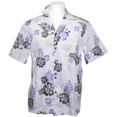 Kortärmad skjorta (Vit, Blå, Svart) från Aloha Republic Bomull
