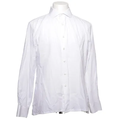 Shirt (Wit) van Malmbergs Katoen, Linnen