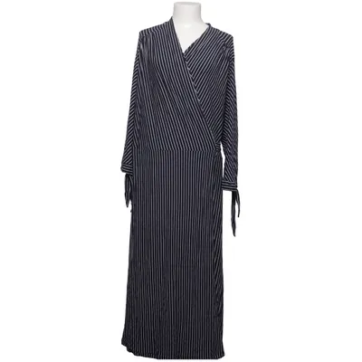 Wrap dress (Blue, White) from Yesta Elastane, Viscose