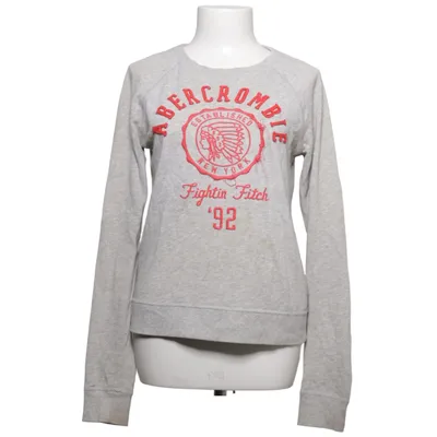 Långärmad t-shirt (Grå, Röd) från Abercrombie & Fitch Bomull, Polyester