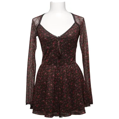 Jumpsuit (Schwarz, Rot, Mehrfarbig) von Urban Outfitters Elasthan, Polyester