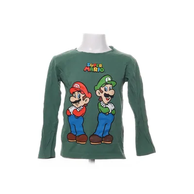 Långärmad t-shirt (Grön, Flerfärgad) från Super Mario Bomull
