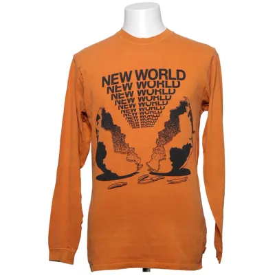 T-shirt à manches longues (Orange, Noir) de Vailent Coton