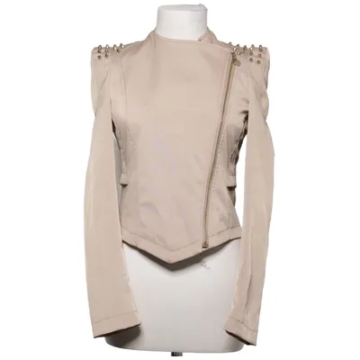 Biker jacket (Beige) from Soky & Soka Cotton, Elastane, Polyester
