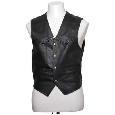 Leather vest (Black) from Skin Leather, Polyester