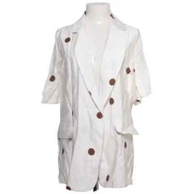 Blazer (Blanc, Marron) de Lumina Polyamide, Viscose