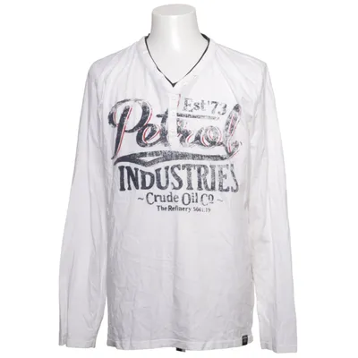 Henley shirt (Wit, Zwart) van Petrol Industries Katoen