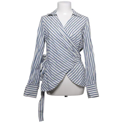 Slå-om bluse (Blå, Hvid) fra H&M Modern Classic Bomuld