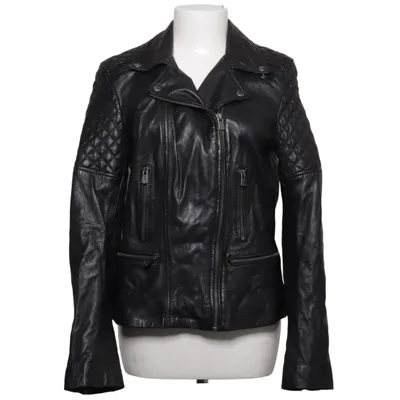 Leren jack (Zwart) van Kaporal Leer, Polyester