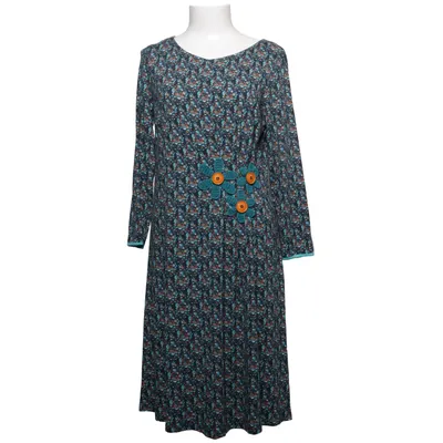 Klänning (Blå, Flerfärgad) från Du Milde Elastan, Viskos