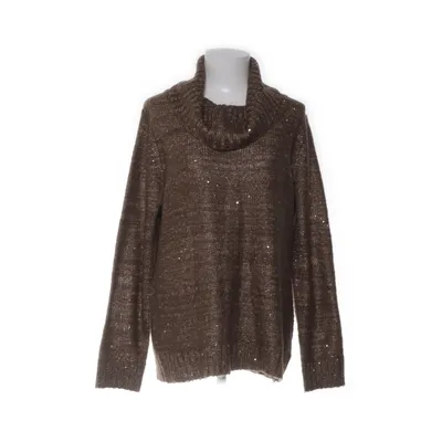 Turtleneck (Brown, Gold) from Canda Acrylic, Polyester