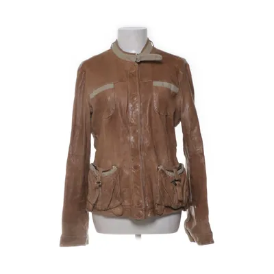 Läderjacka (Brun, Beige) från Emporio Armani Acetat, Bomull, Polyester, Skinn