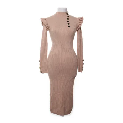 Turtleneck kjole (Beige) fra Allyson Nylon, Viscose