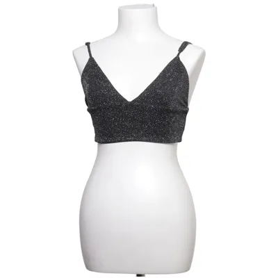Crop top (Noir, Argent) de Subdued Coton, Élasthane, Polyester