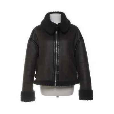 Shearlingjacka (Svart, Grön) från Zara Polyester, Polyuretan