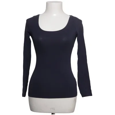 T-shirt à manches longues (Bleu) de H&M Basic Coton, Élasthane