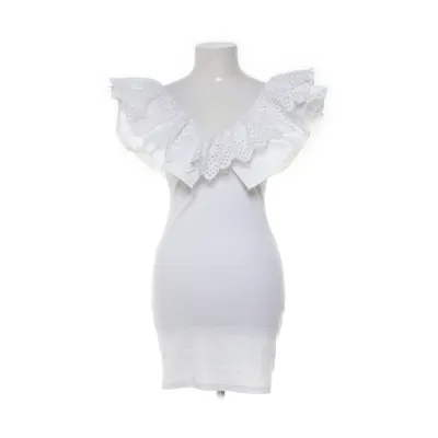 Dress (White) from Zara Cotton, Elastane