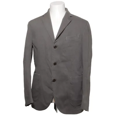 Blazer (Gris) de Boglioli Coton, Cupro, Élasthane