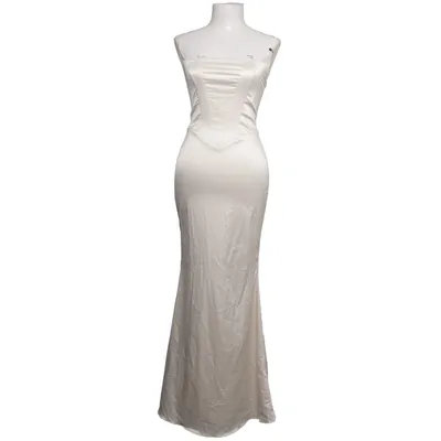 Maxikjole (Hvid) fra Marthea Elastan, Polyester