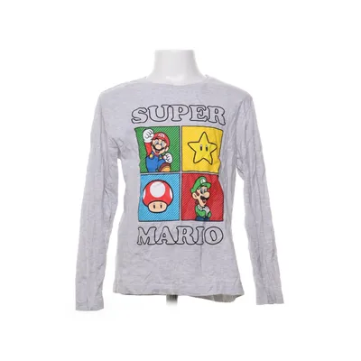 Långärmad t-shirt (Grå, Flerfärgad) från Super Mario Bomull, Polyester