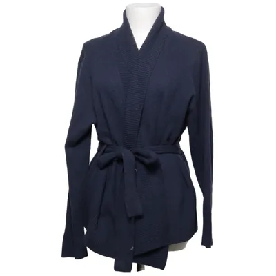 Cardigan cache-cœur (Bleu) de Thom by Thomas Rath Cachemire, Laine