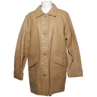 Ledermantel (Beige) von Milan Acetat, Leder