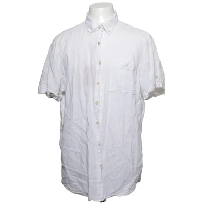 Kortärmad skjorta (Vit) från Dressmann Bomull, Linne