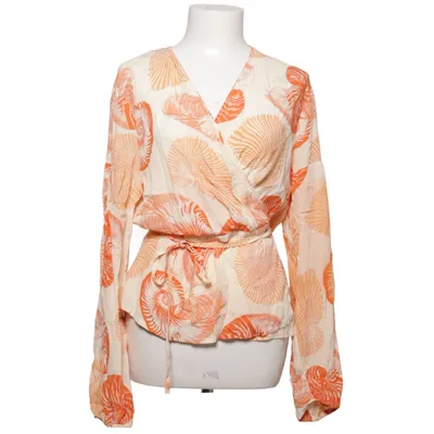 Wikkelblouse (Oranje, Wit) van Baum Und Pferdgarten Zijde, Viscose