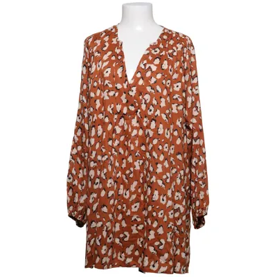 Blouse (Brown, White) from Jenya Viscose