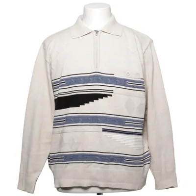 Pull-over (Blanc, Bleu) de Ferandoxia Acrylique, Coton