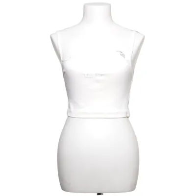 Crop top (Wit) van Pegador Katoen, Elastaan
