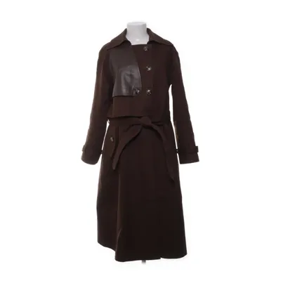 Frakke (Brun) fra Meotine Bomuld, Polyester, Læder, Viscose