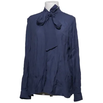 Sløjfebluse (Blå) fra The Shirt Factory Viscose