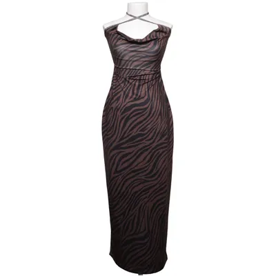 Maxikjole (Brun, Sort) fra NA-KD Elastan, Polyester