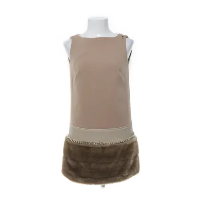 Jurk (Beige, Goud) van Elisabetta Franchi Katoen, Elastaan, Polyester, Viscose